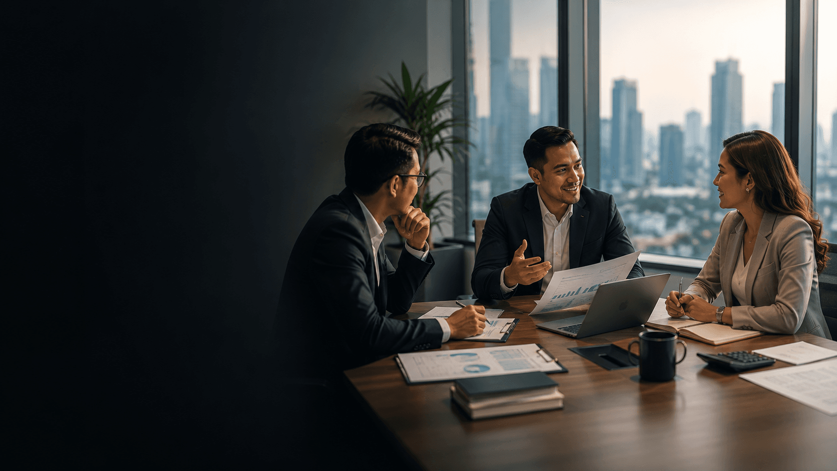 A strategic discussion with a business owner